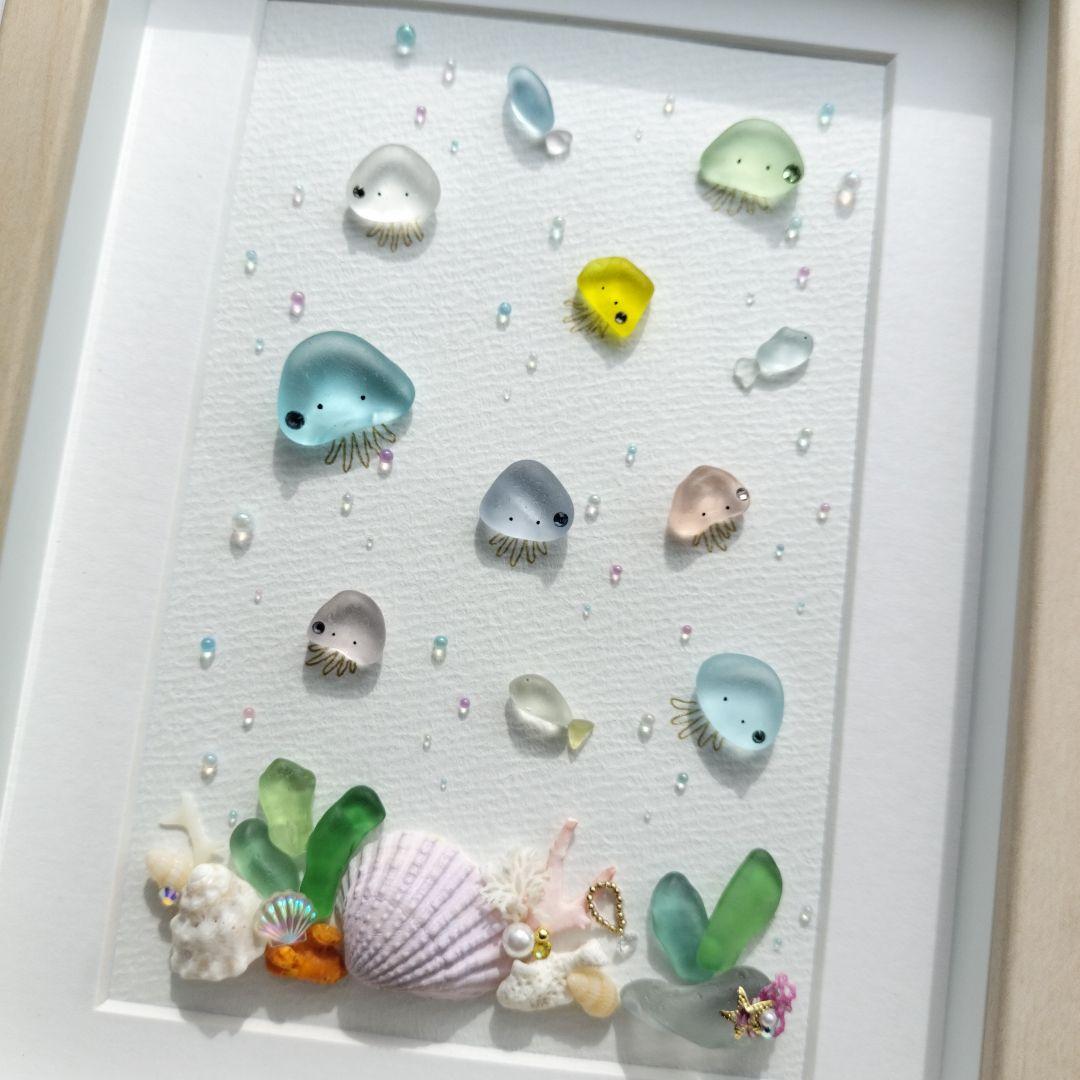 《クラゲリウム〜ジュエリーなJellyfish〜》シーグラスアート