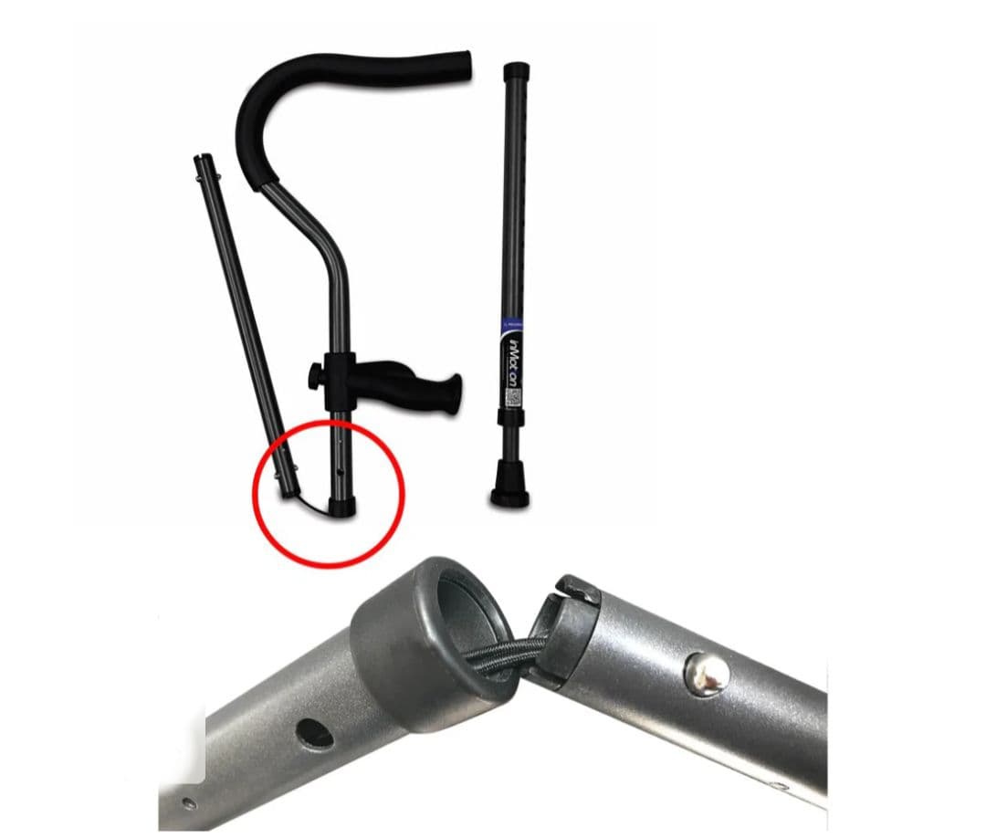 松葉杖 In-Motion Dmedical　杖先ゴム トルネードチップ付属