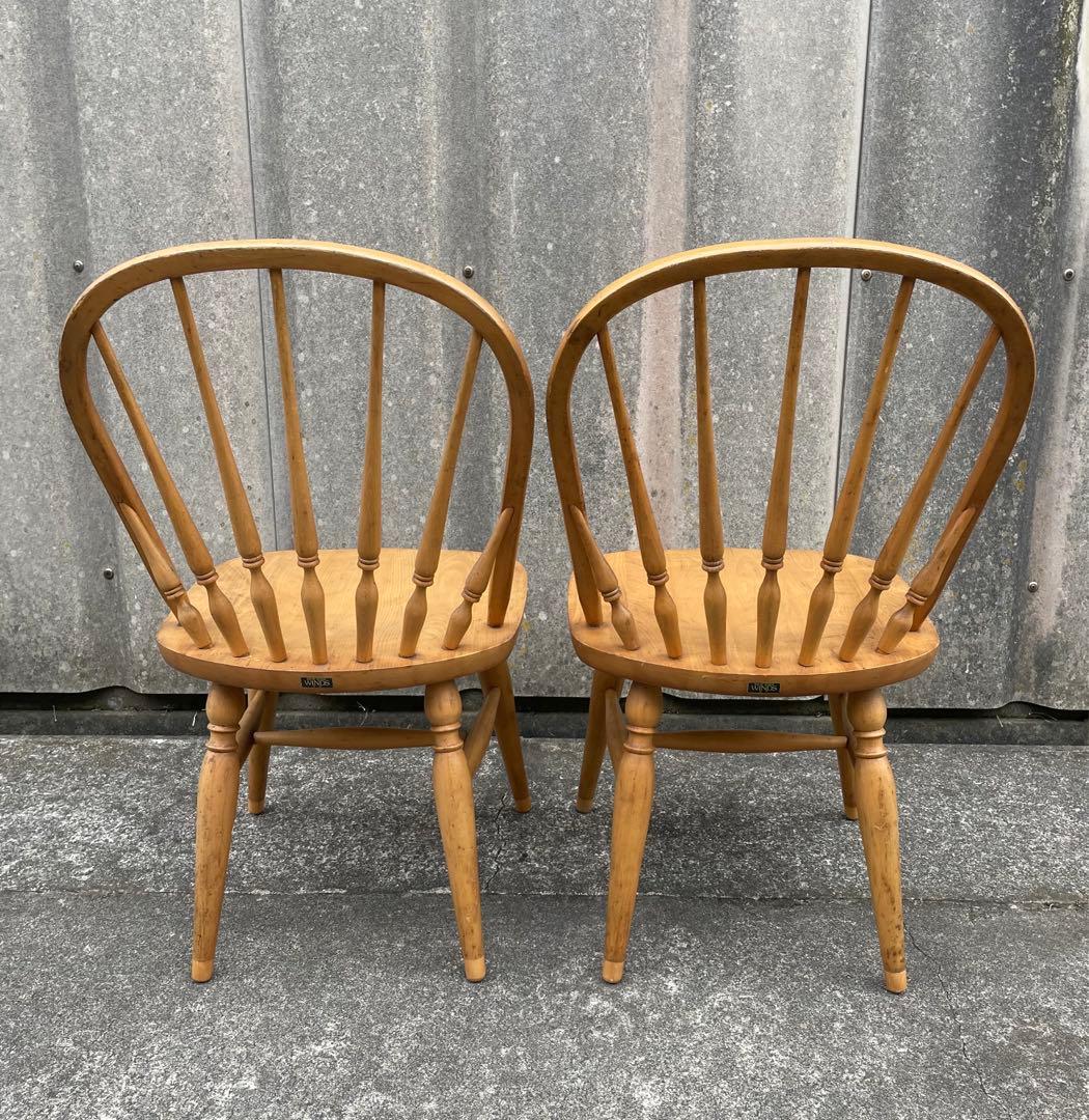 ビンテージ/飛騨家具/WINDS/太平/ウィンザーチェア/フープバックチェア/①