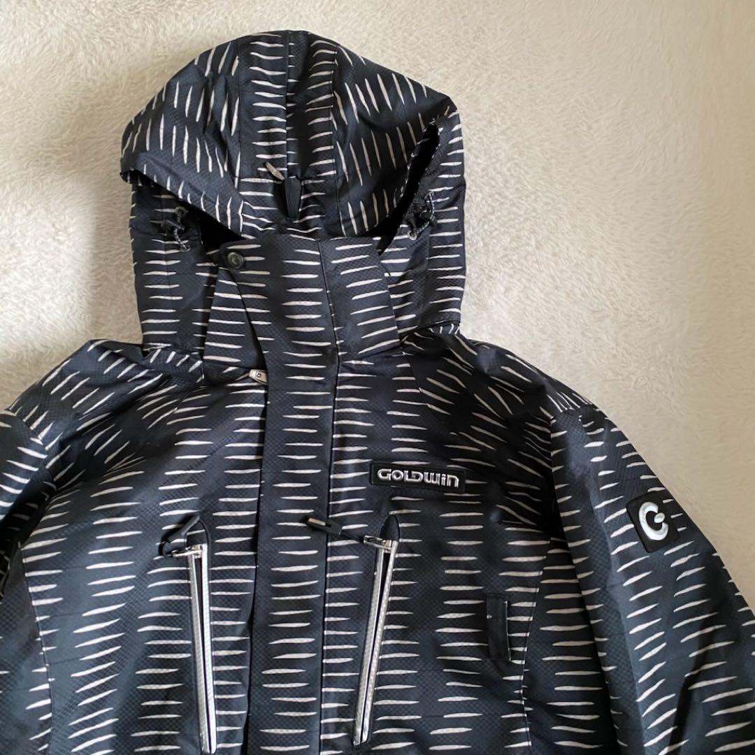 GOLDWIN スキーウェア　ジャケット　ブラック　総柄　ロゴ　M メンズ