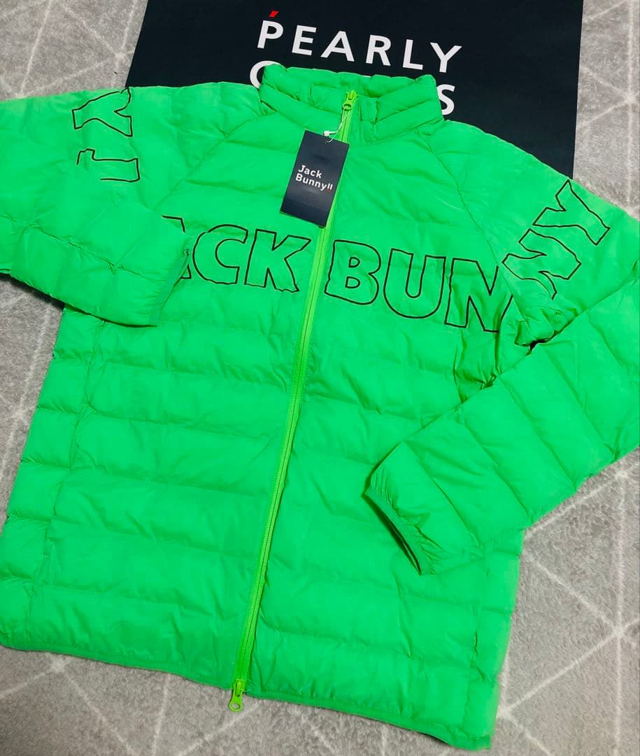 新品 パーリーゲイツ ジャックバニー ナイロンタフタ袋織 中綿ブルゾン 6LL緑