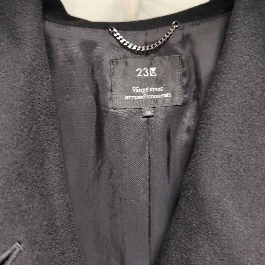 超美品　23区　カシミヤ混フード付きコート44