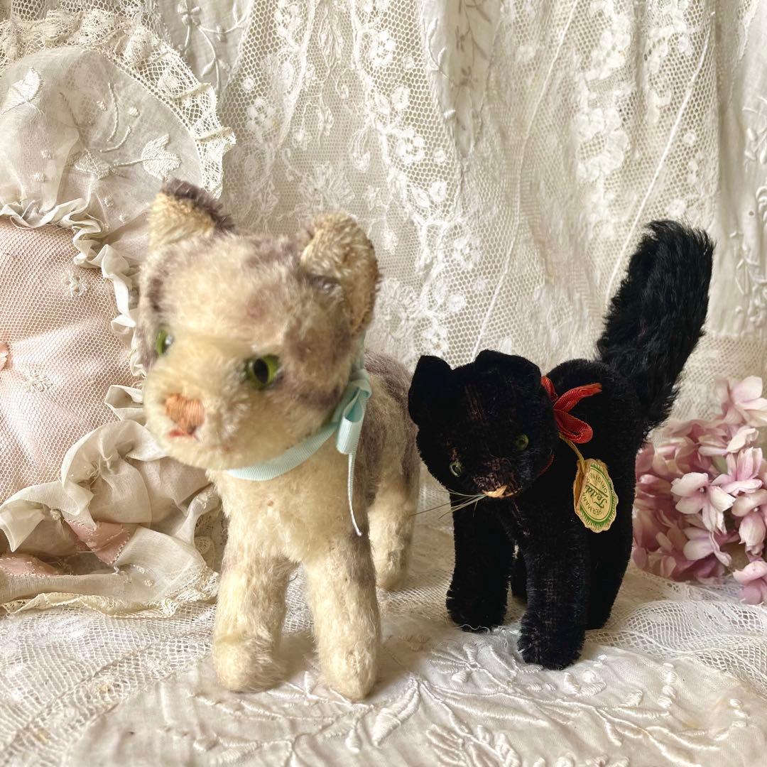 シュタイフ　タビー　Cat Tabby 猫ぬいぐるみ　ドイツヴィンテージ　ねこ