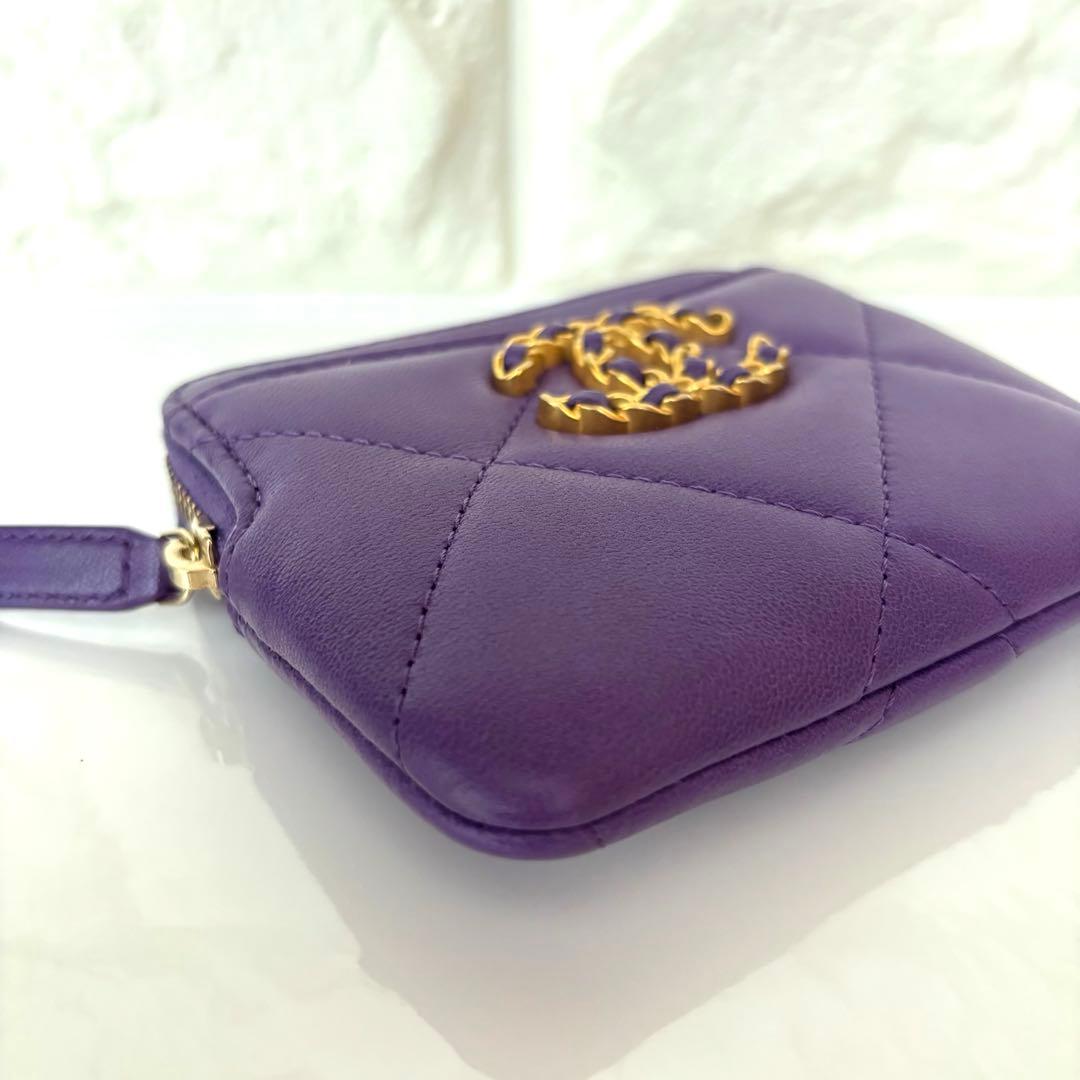 ✨大人気✨CHANEL 19 ジップケース パープル