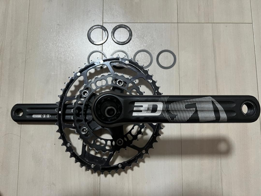最終値下 ROTOR 3D 170mmクランク楕円50-34T：シャフト30mm