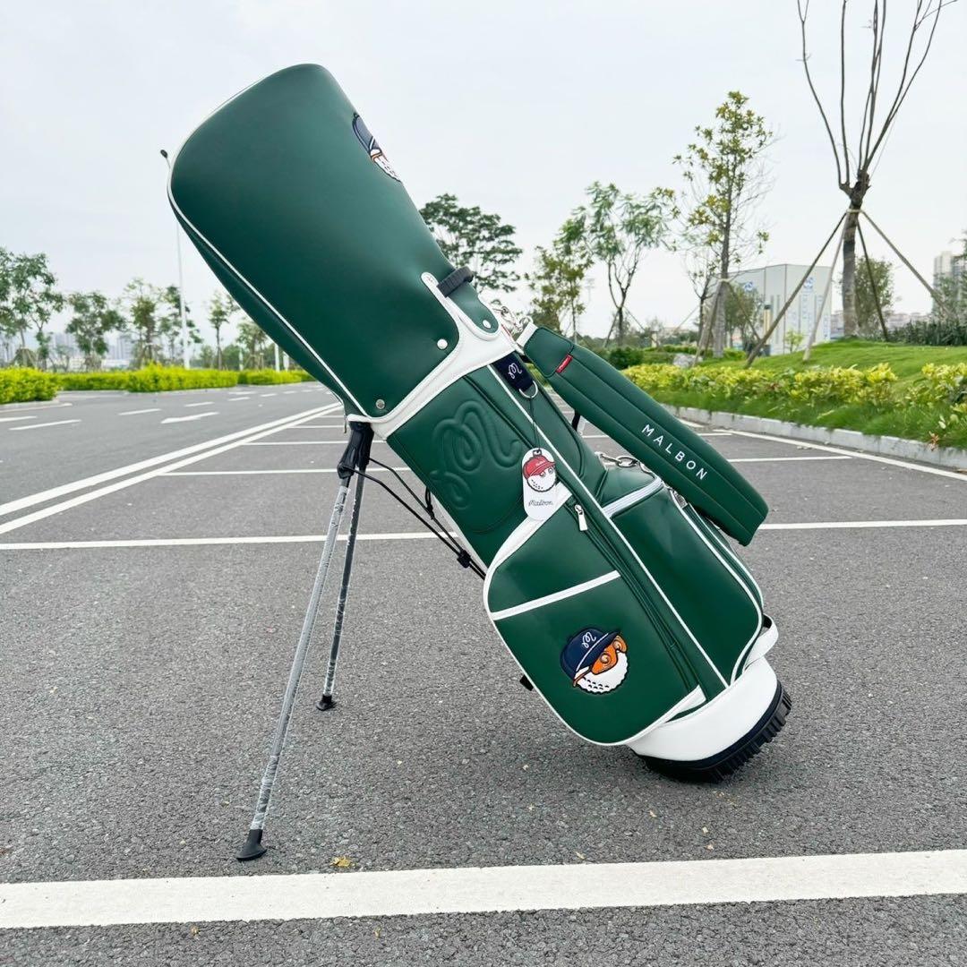 Malbon マルボンゴルフバッグ キャディバッグスタンド式 男女兼用 グリーン