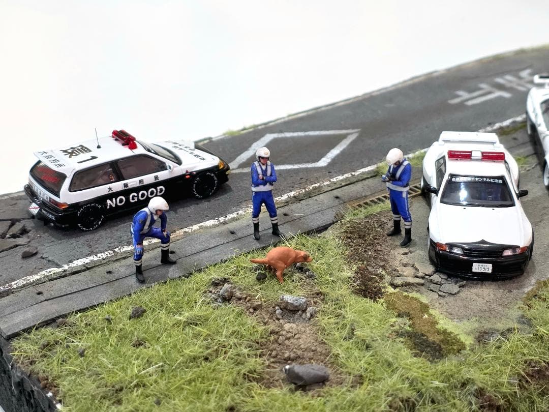 カスタム 現実的 警察ジオラマ 1:64 セット 限定
