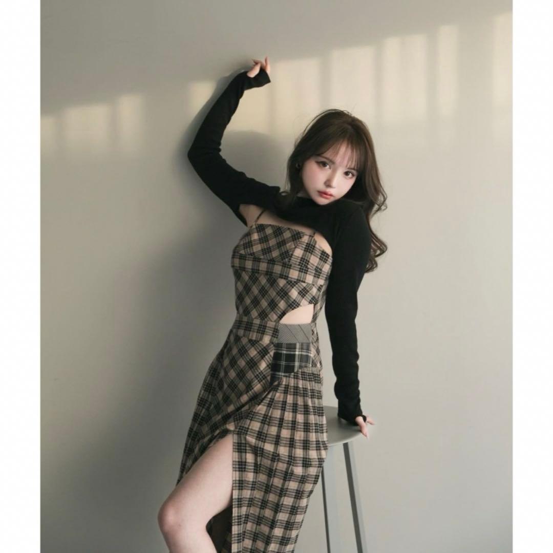 andmary ベルチェックドレス - メルカリ