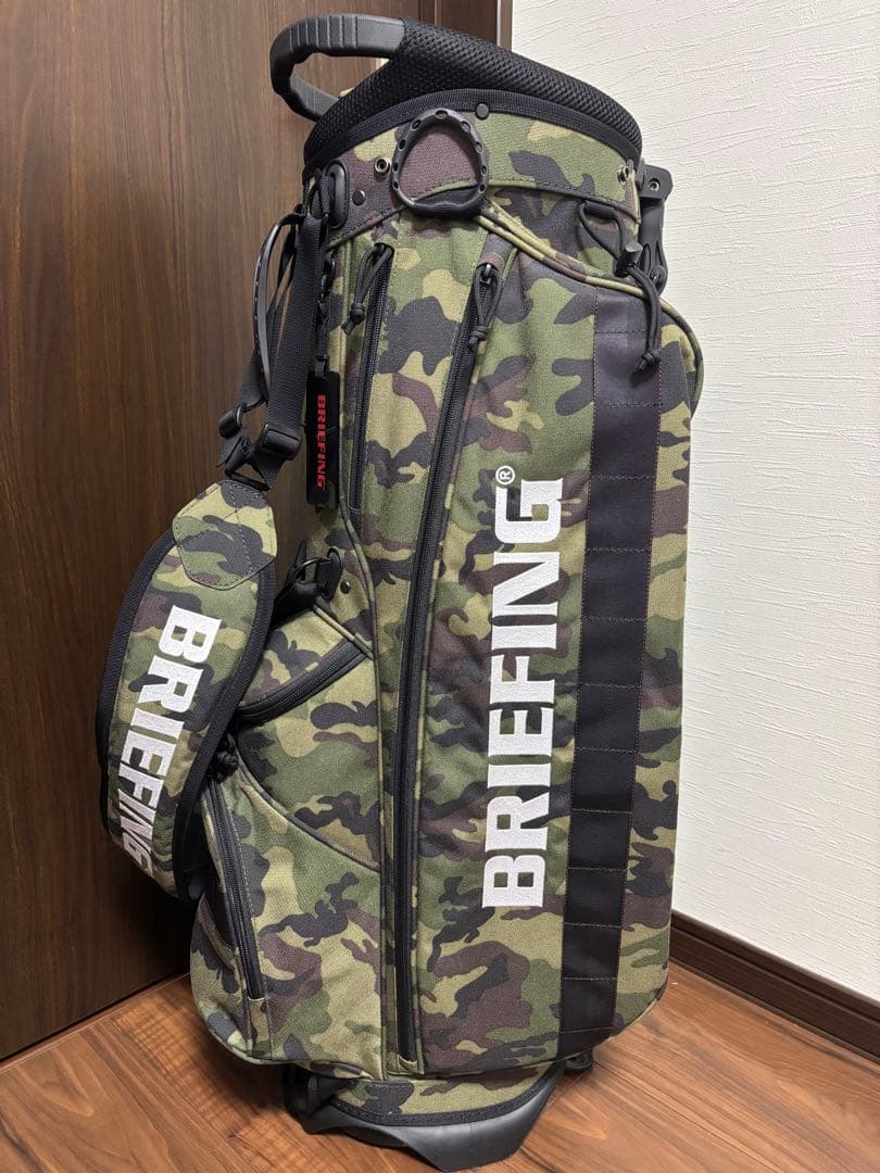 ブリーフィング ウッドランドカモ　迷彩　キャディバッグ　シングルストラップ