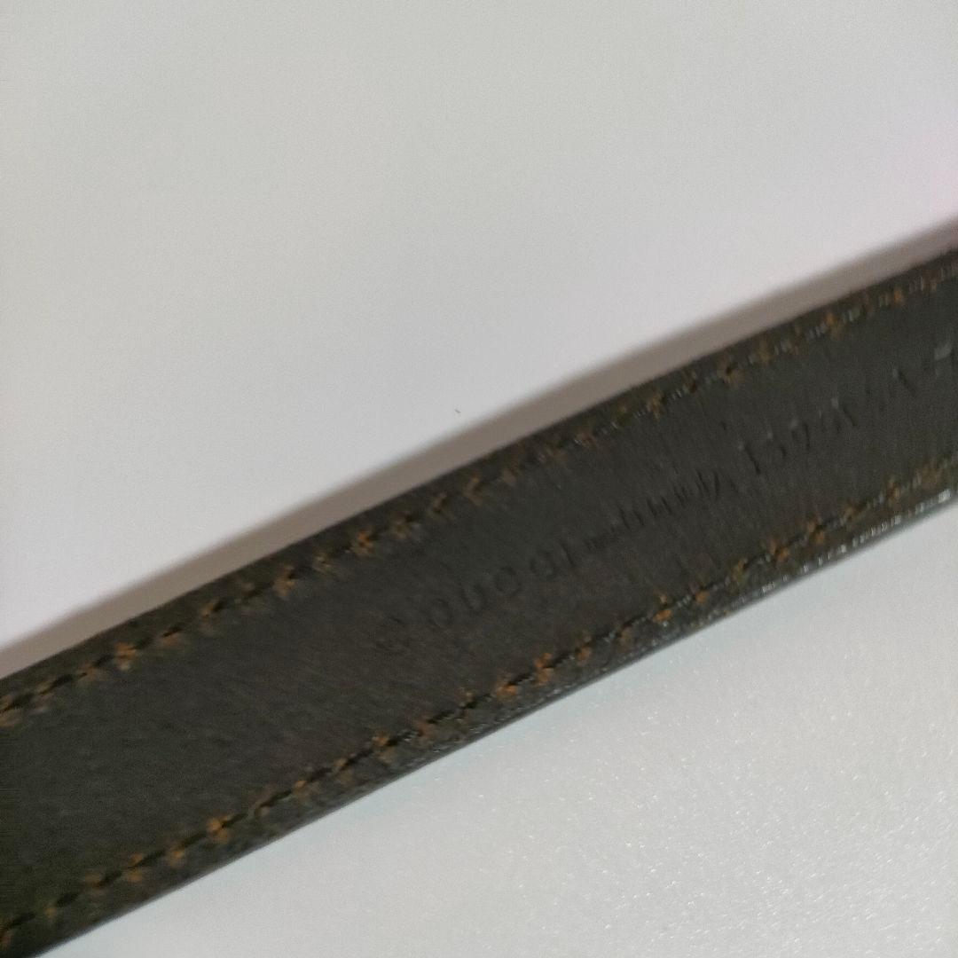 GUCCI インターロッキングG レザーベルト ブラック ゴールド金具