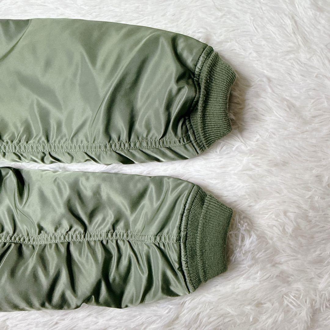 ✨美品✨ アルファ MA-1 フライトジャケット 緑 Mサイズリバーシブル 中綿