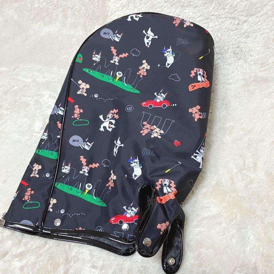 M・U SPORTS 25秋冬新作 総柄キャディバッグ キャスター付き ブラック