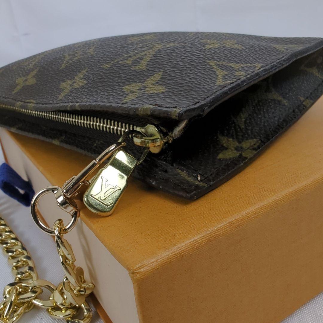 【良品】LOUISVUITTON ルイヴィトン チェーン アクセサリーポーチ