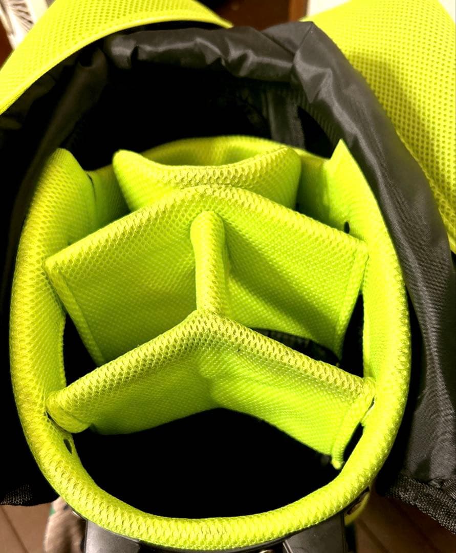 超美品】⭐️リビエラ⭐️スタンド式蛍光迷彩柄キャディバッグ即日発送❣️