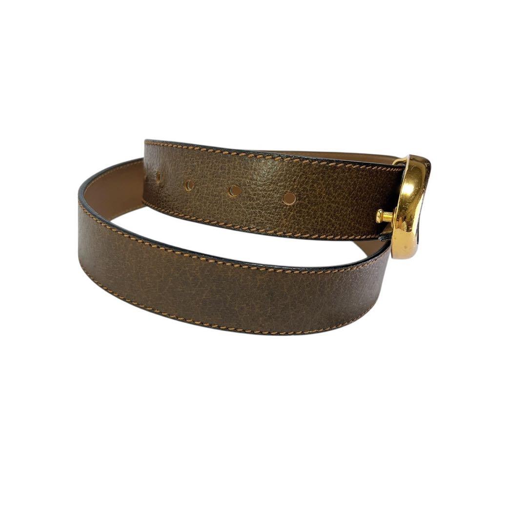 GUCCI グッチ ベルト ゴールド金具 メンズ レザー カジュアル