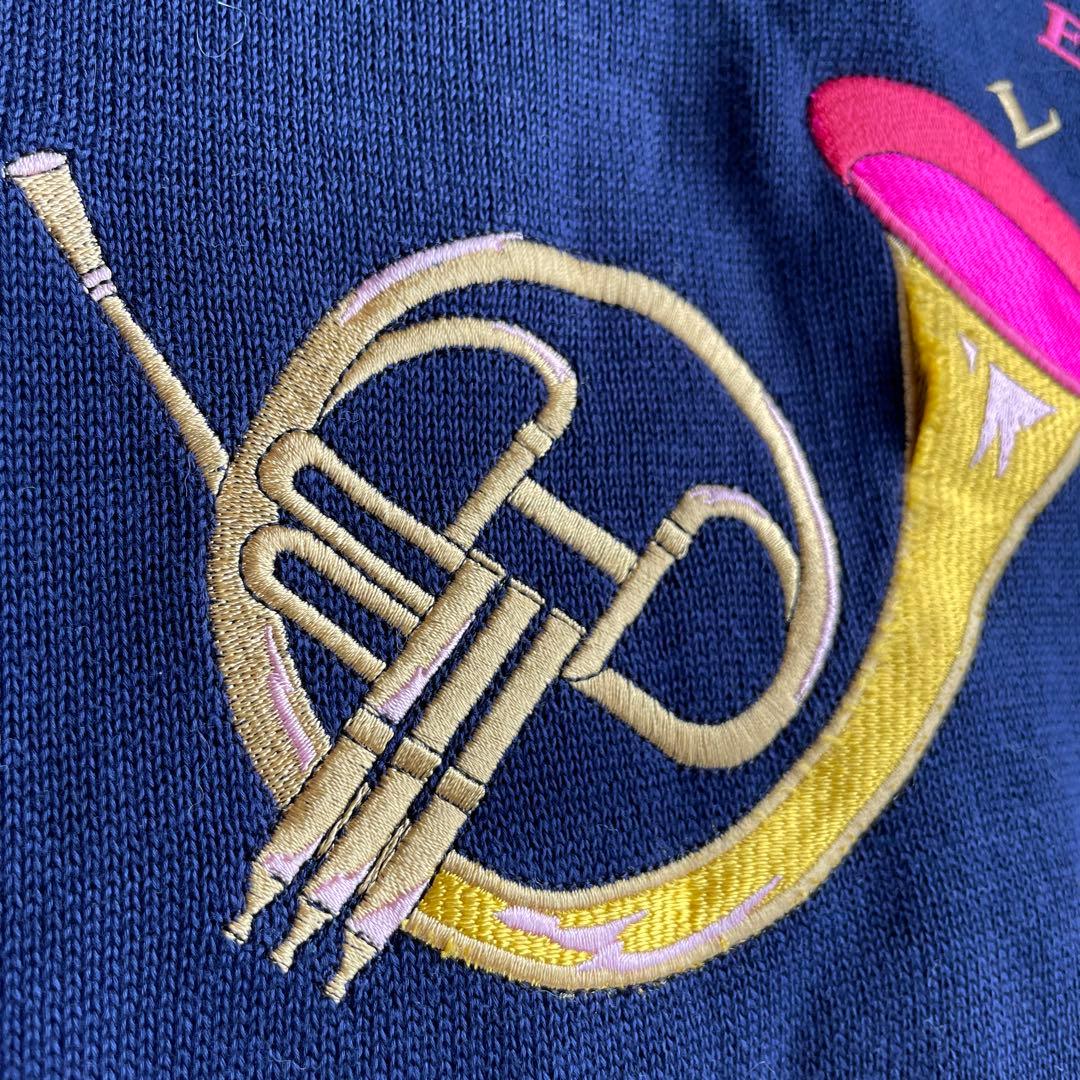 LEONARD トランペット刺繍 ノースリーブセーター