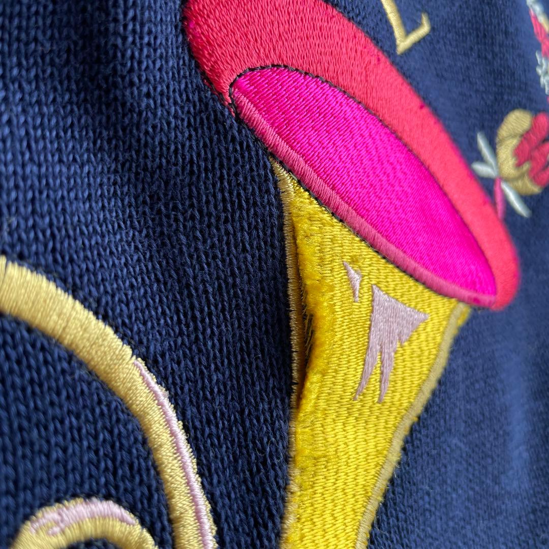 LEONARD トランペット刺繍 ノースリーブセーター