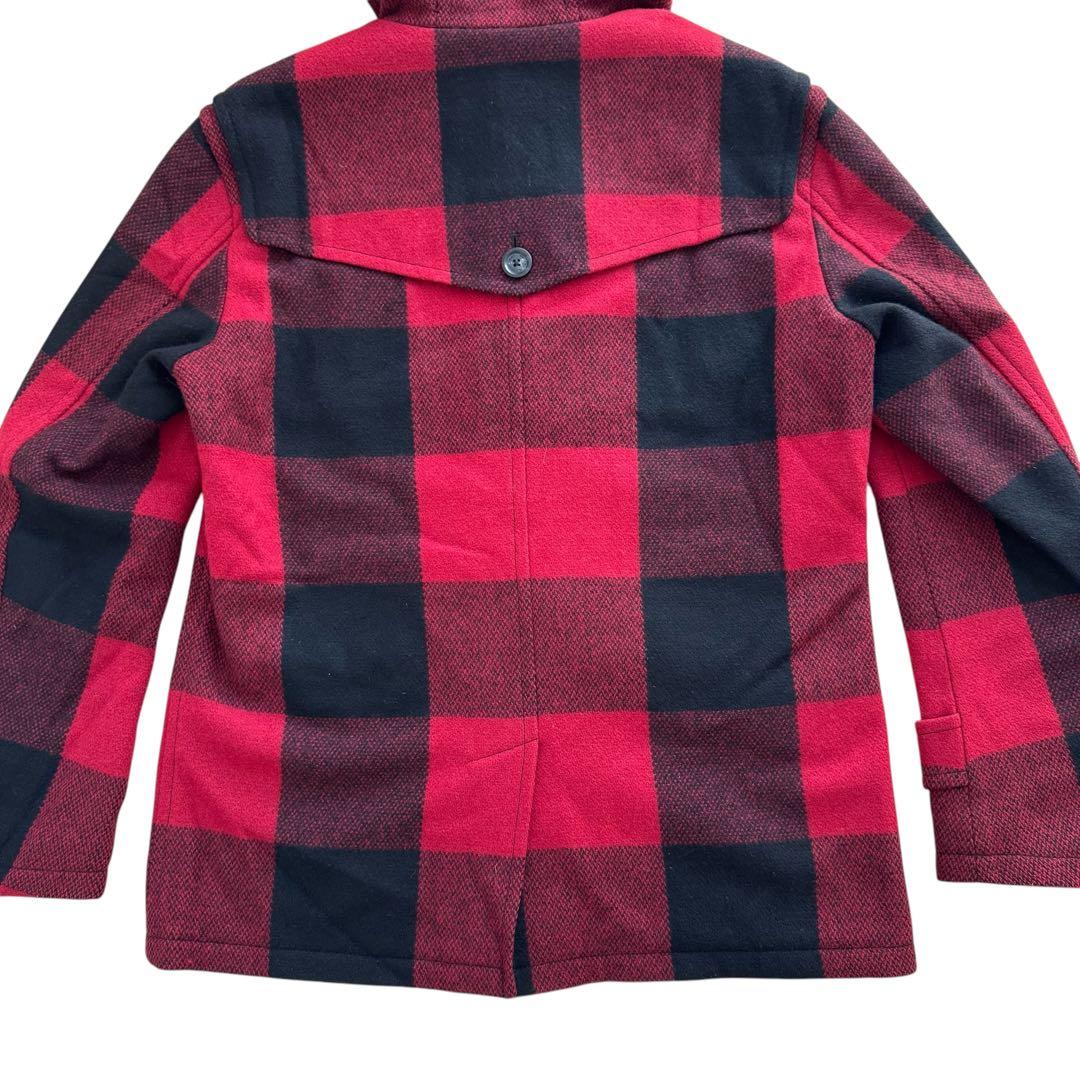 極美品 BURBERRY BLACK LABEL チェック ダッフルコート 中綿