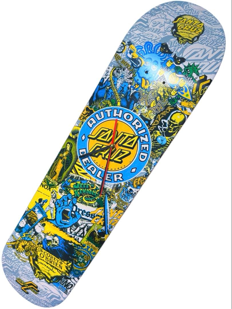 非売品　サンタクルズ　スケボー　デッキ　時計 30周年記念　santacruz