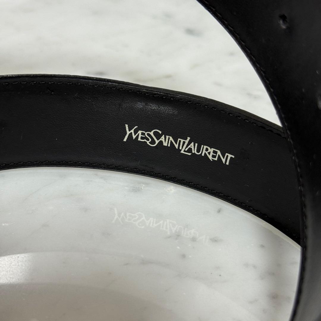美品 Yves Saint Laurent イヴサンローラン ベルト ブラック