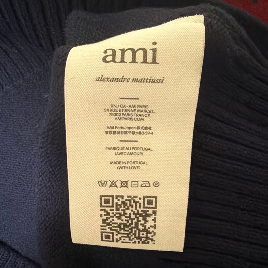 Ami Paris セーター ニット アミパリス ネイビー S 正規品