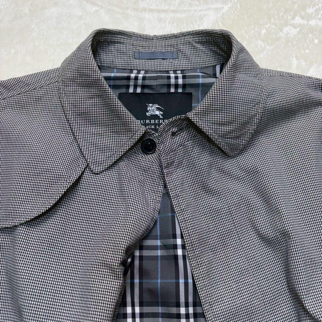 【大人気】バーバリーブラックレーベル スプリングコート 千鳥柄 ノバチェック