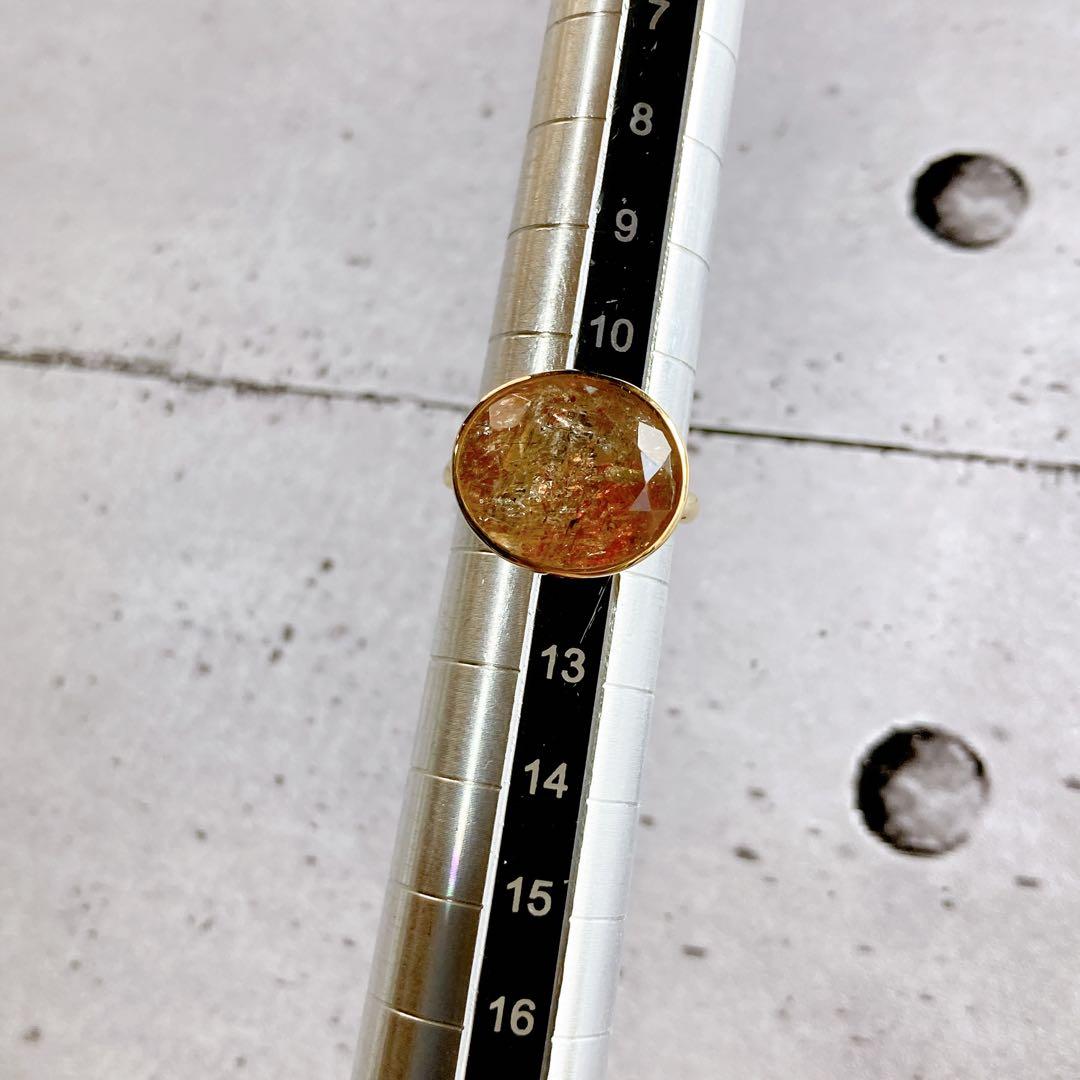 フェルドスパーサンストーンのメルベイユリング　天然石リング