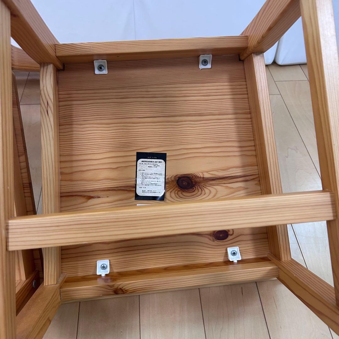 パイン材 チェア ナフコ 木製チェア 2脚セット ベーグル ①② - メルカリ