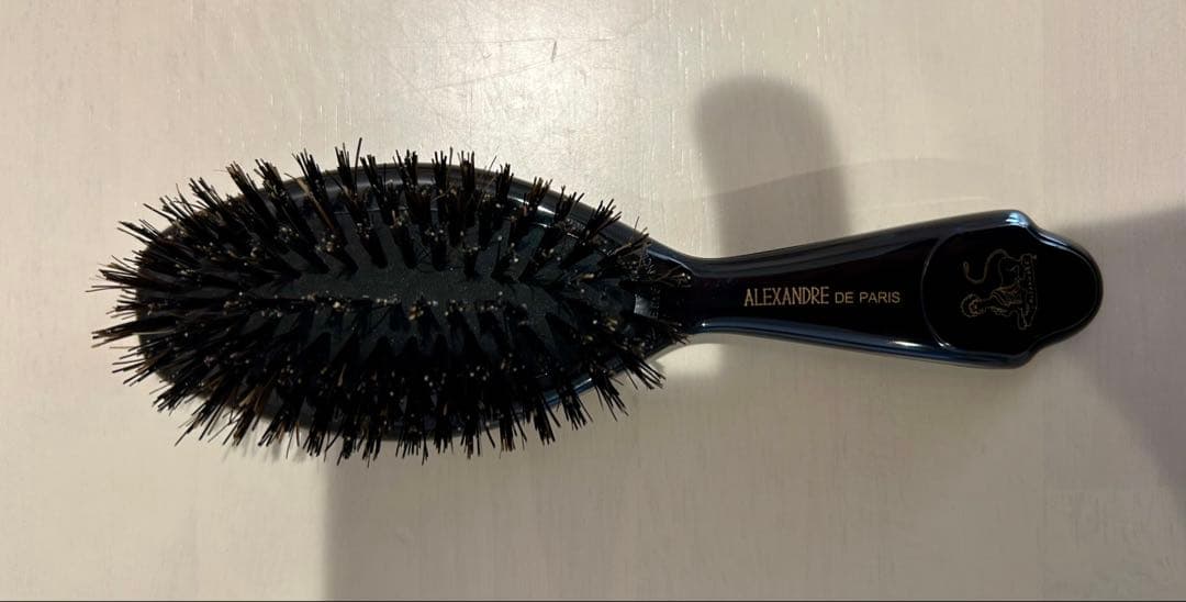 ALEXANDRE DE PARIS】ブラックヘアブラシ 専用ポーチ付き