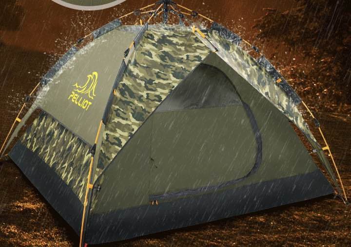 テント1〜3人用 迷彩 緑 PELLIOT