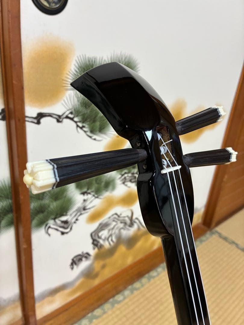 沖縄三線！貴重！知念大工型！本蛇皮！本張り！【一枚張り】⑥⑭