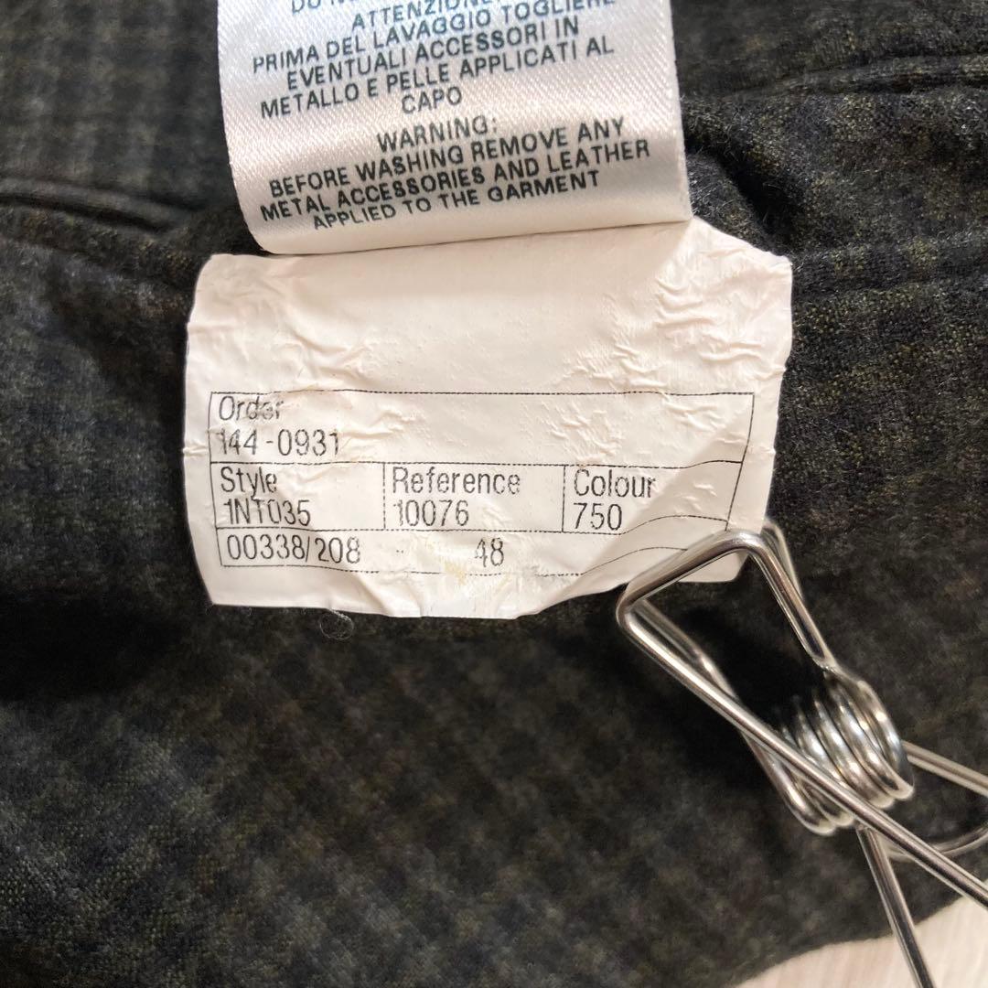 INCOTEX インコテックス スラックス ウール グレー チェック 48 美品