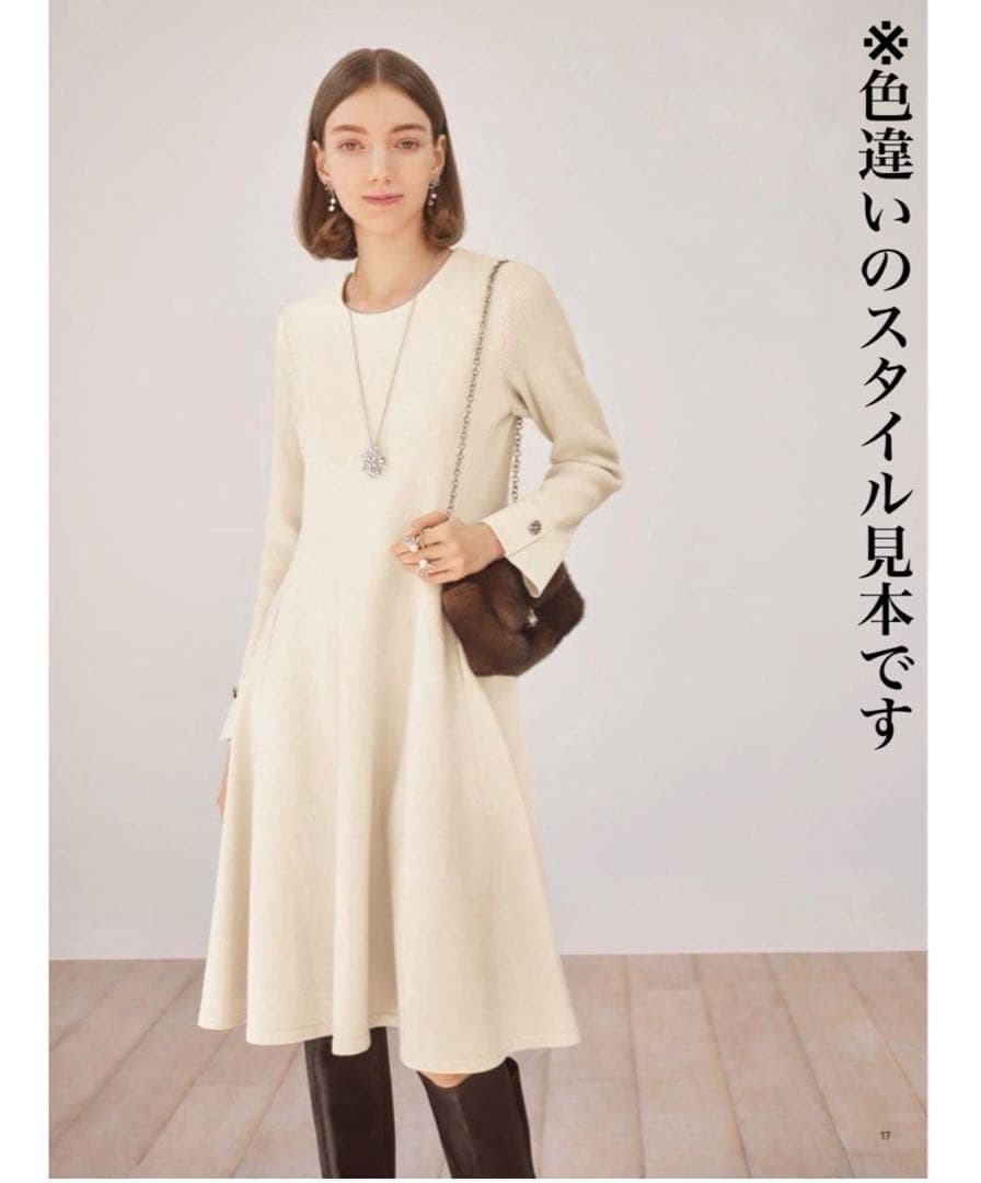 【美品】フォクシー ニットワンピースドレス ノエル ビジューボタン 24年モデル