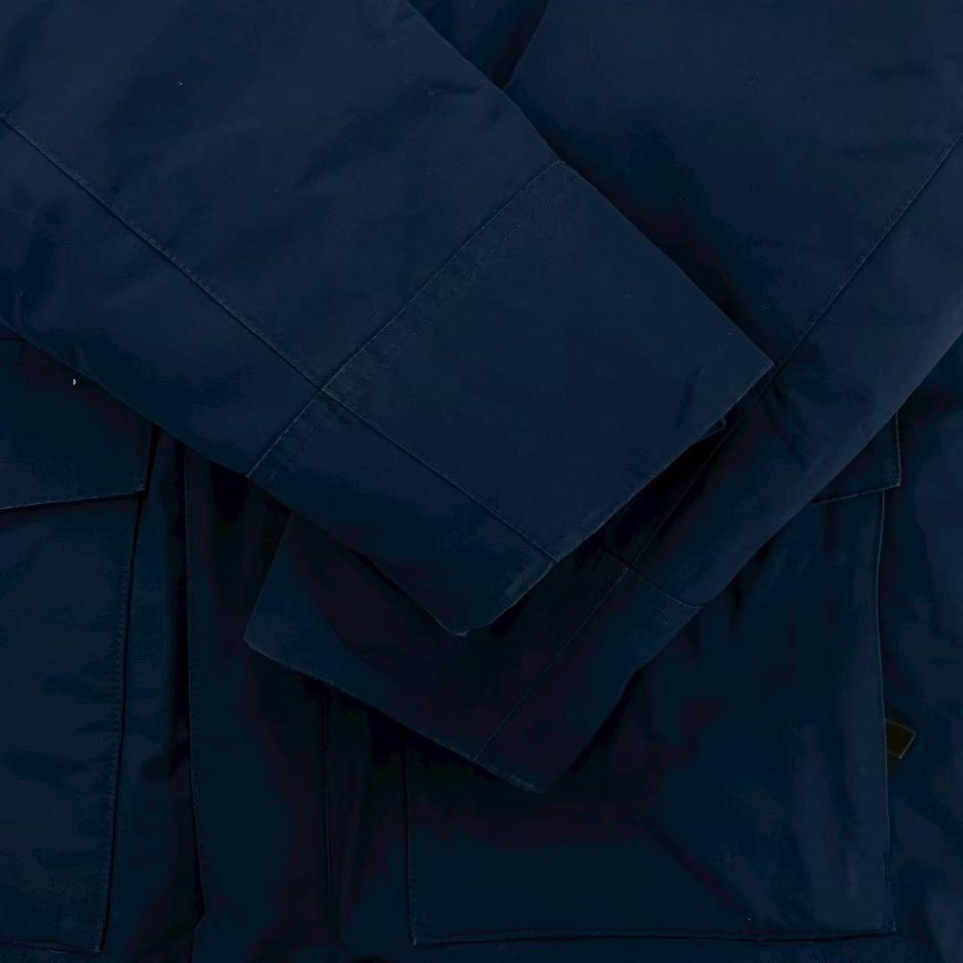 人気　ノースフェイス　ダウンジャケット　メンズ　Ｍ　マクマード　ネイビー　刺繍