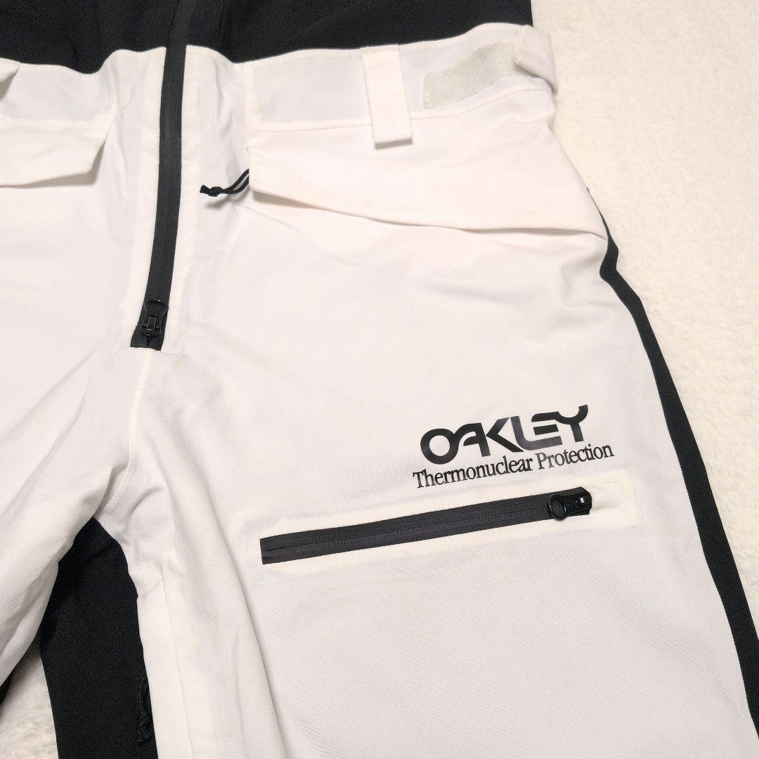 OAKLEY スノーボード ウェア TNPシェル ビブパンツ 黒×白 M