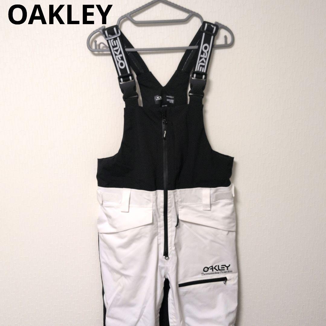 OAKLEY スノーボード ウェア TNPシェル ビブパンツ 黒×白 M