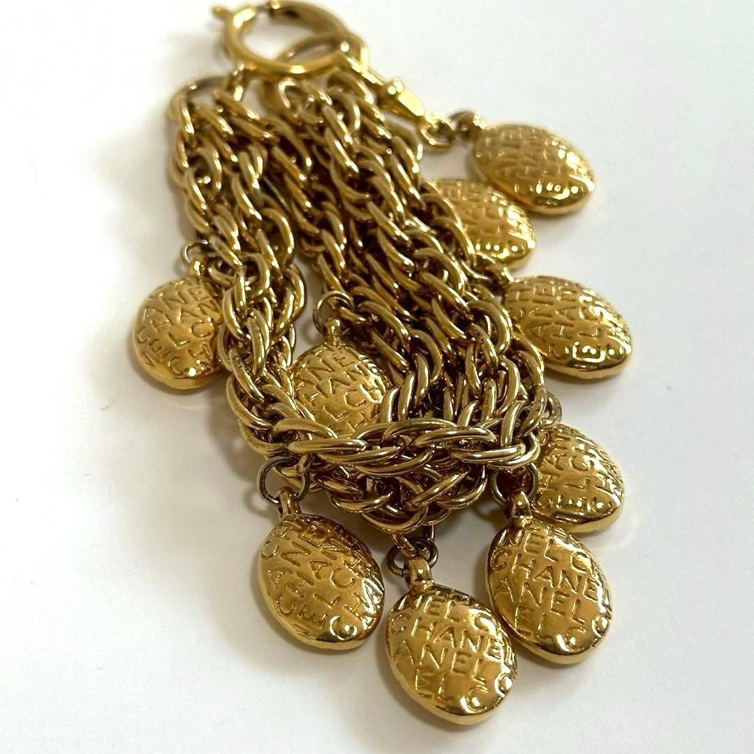 CHANEL 美品✨シャネル ３連チェーン ブレスレット　ゴールド