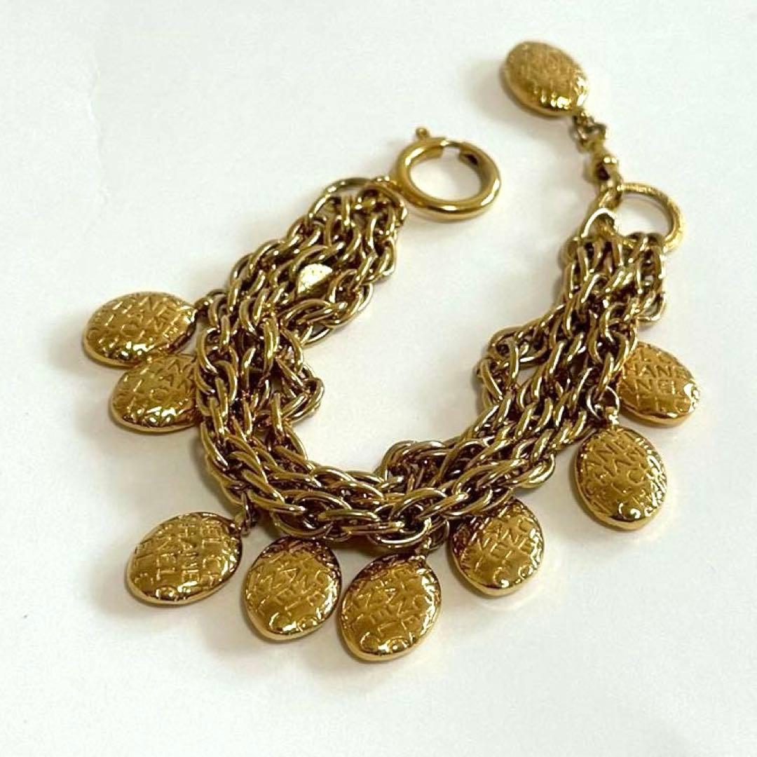 CHANEL 美品✨シャネル ３連チェーン ブレスレット　ゴールド