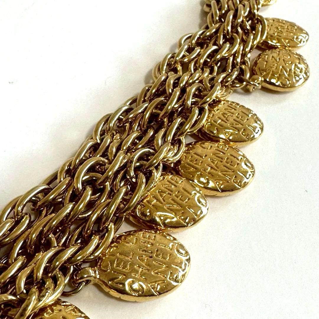 CHANEL 美品✨シャネル ３連チェーン ブレスレット　ゴールド