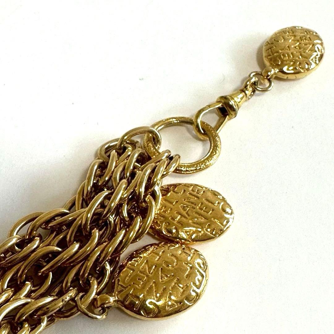 CHANEL 美品✨シャネル ３連チェーン ブレスレット　ゴールド