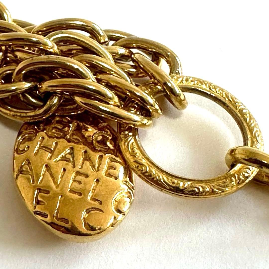 CHANEL 美品✨シャネル ３連チェーン ブレスレット　ゴールド