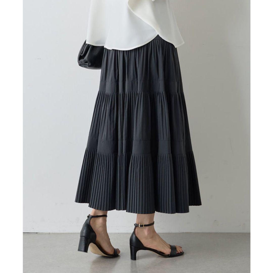 BEARDSLEY ビアズリー　プリーツティアードスカート