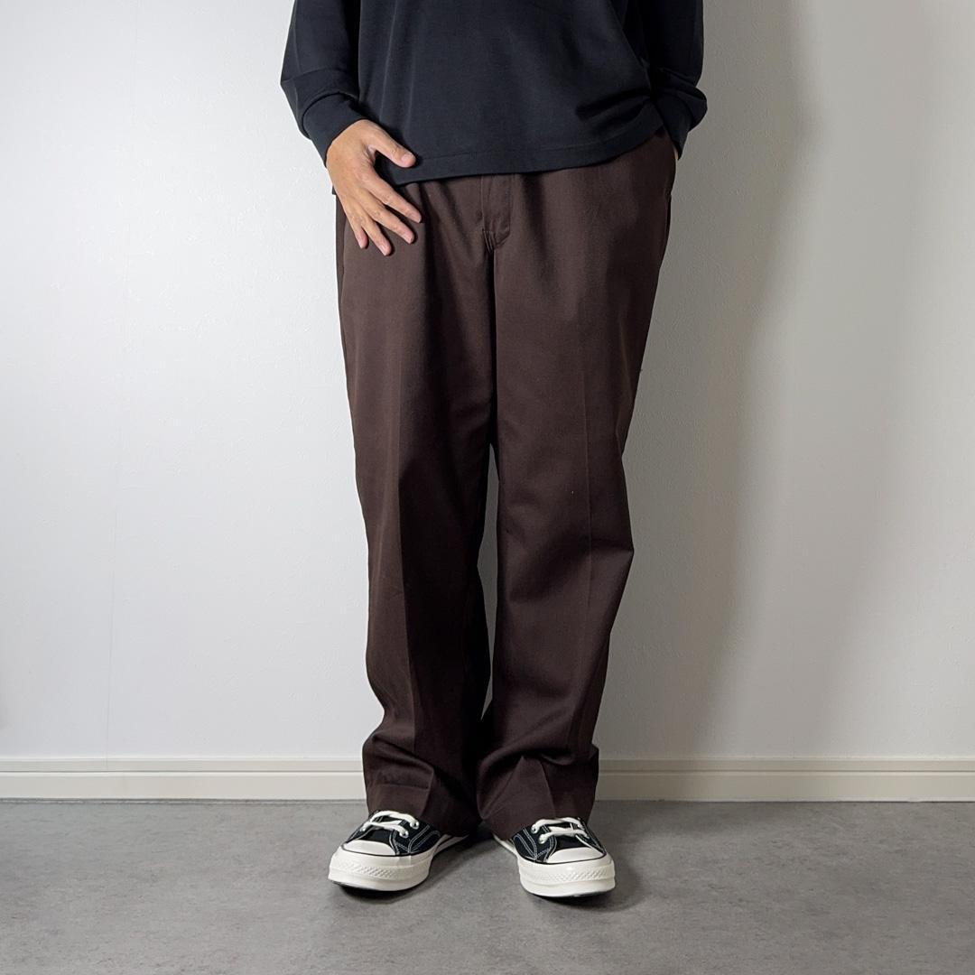 80sUSA製Dickies874ワークパンツ42タロン チビタグ ブラウン古着