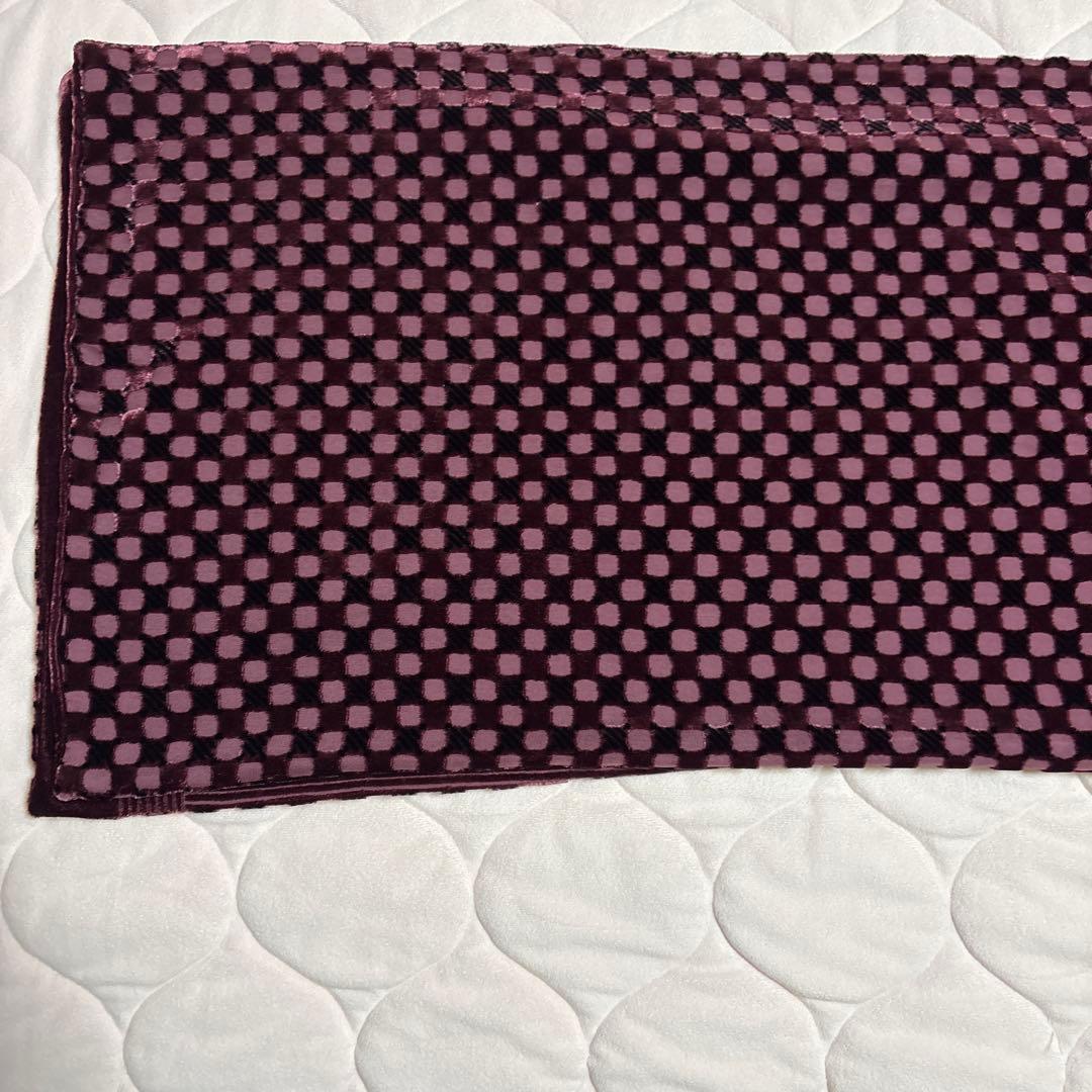 ジョルジオアルマーニ男女兼用ワインレッド 柄 マフラー