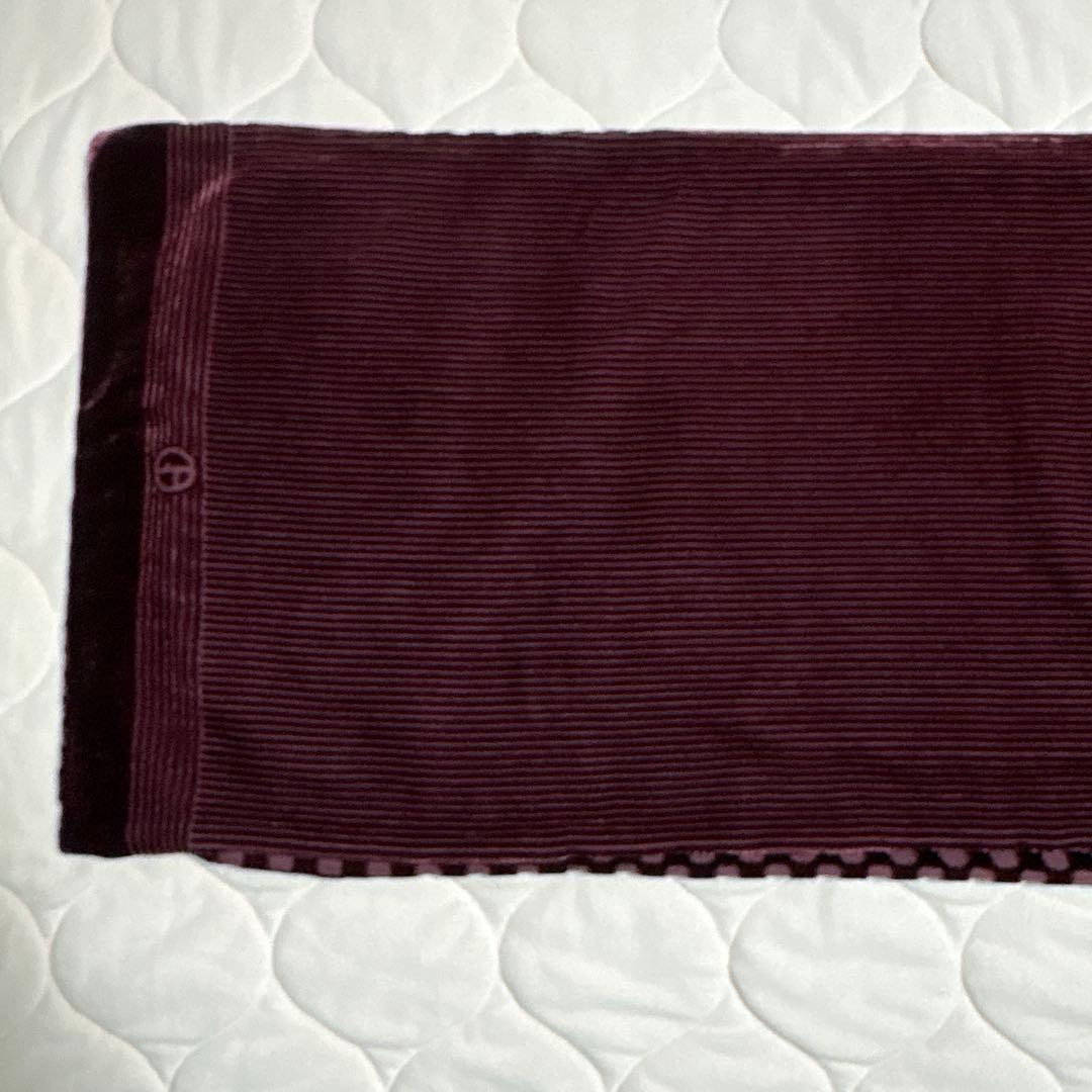 ジョルジオアルマーニ男女兼用ワインレッド 柄 マフラー