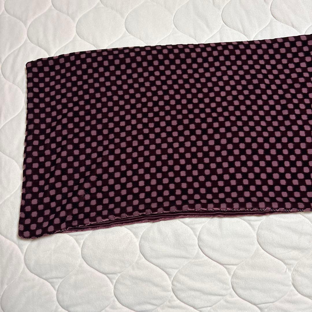 ジョルジオアルマーニ男女兼用ワインレッド 柄 マフラー