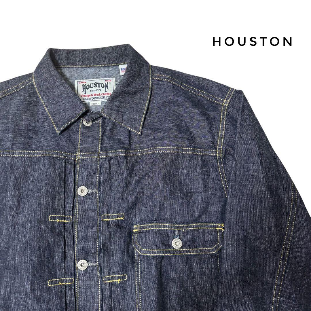 HOUSTON｜ヒューストン　デニムジャケット　ファースト　シンチバック　濃紺