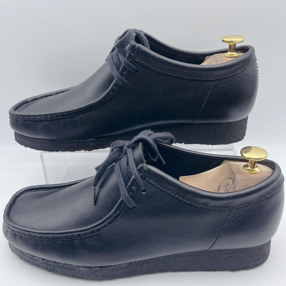 訳アリ美品 クラークスオリジナルズ ワラビー レザー 黒 25.5cm