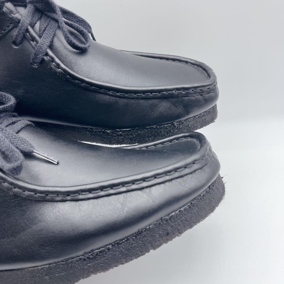 訳アリ美品 クラークスオリジナルズ ワラビー レザー 黒 25.5cm