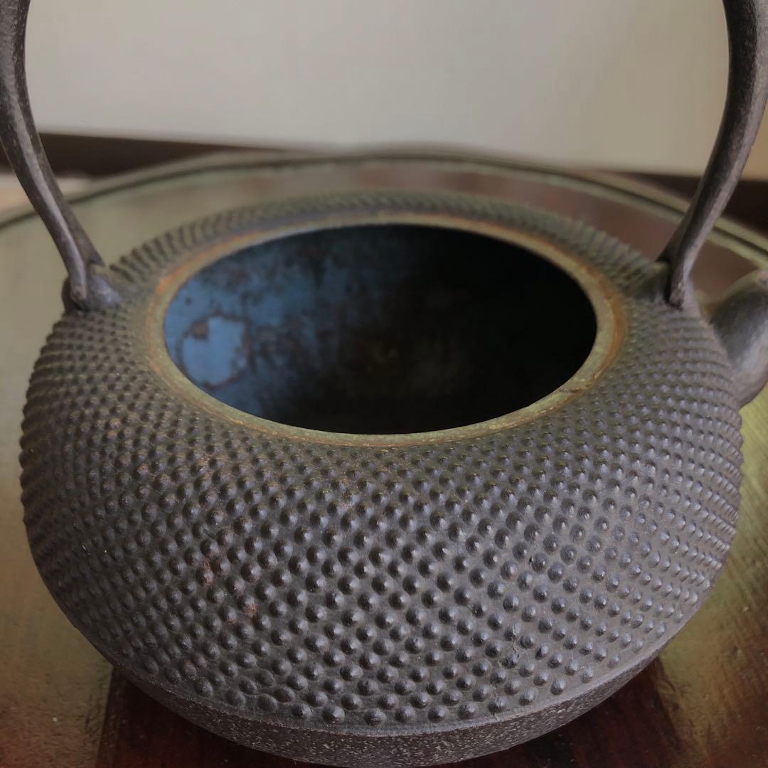 ジル様専用 南部鉄瓶・薫山工房・霰紋・1ℓ小振り・茶道具・使用保管品